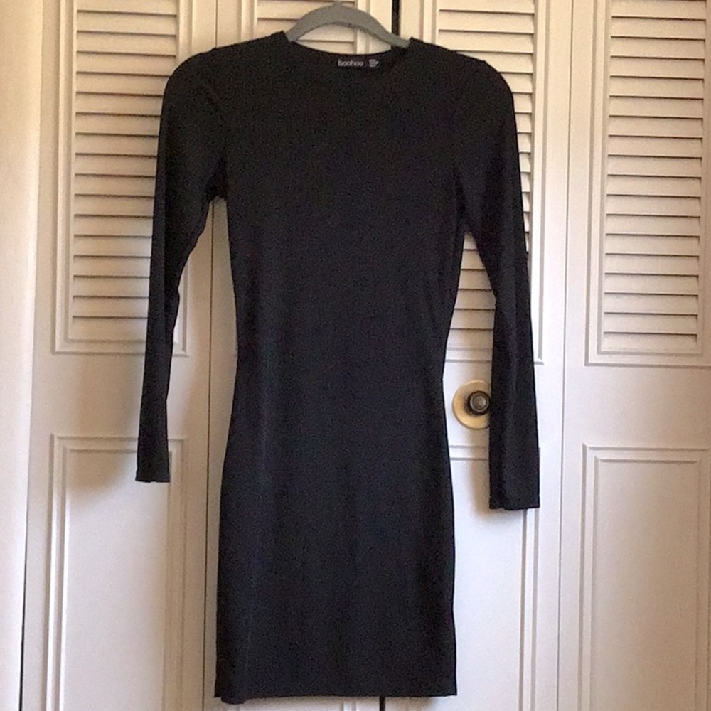 Ribbed Little Black Dress